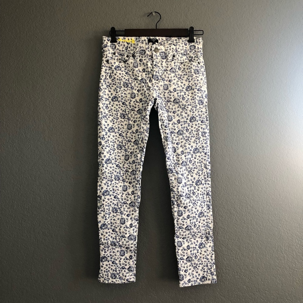 J Crew Toothpick Floral Jeans